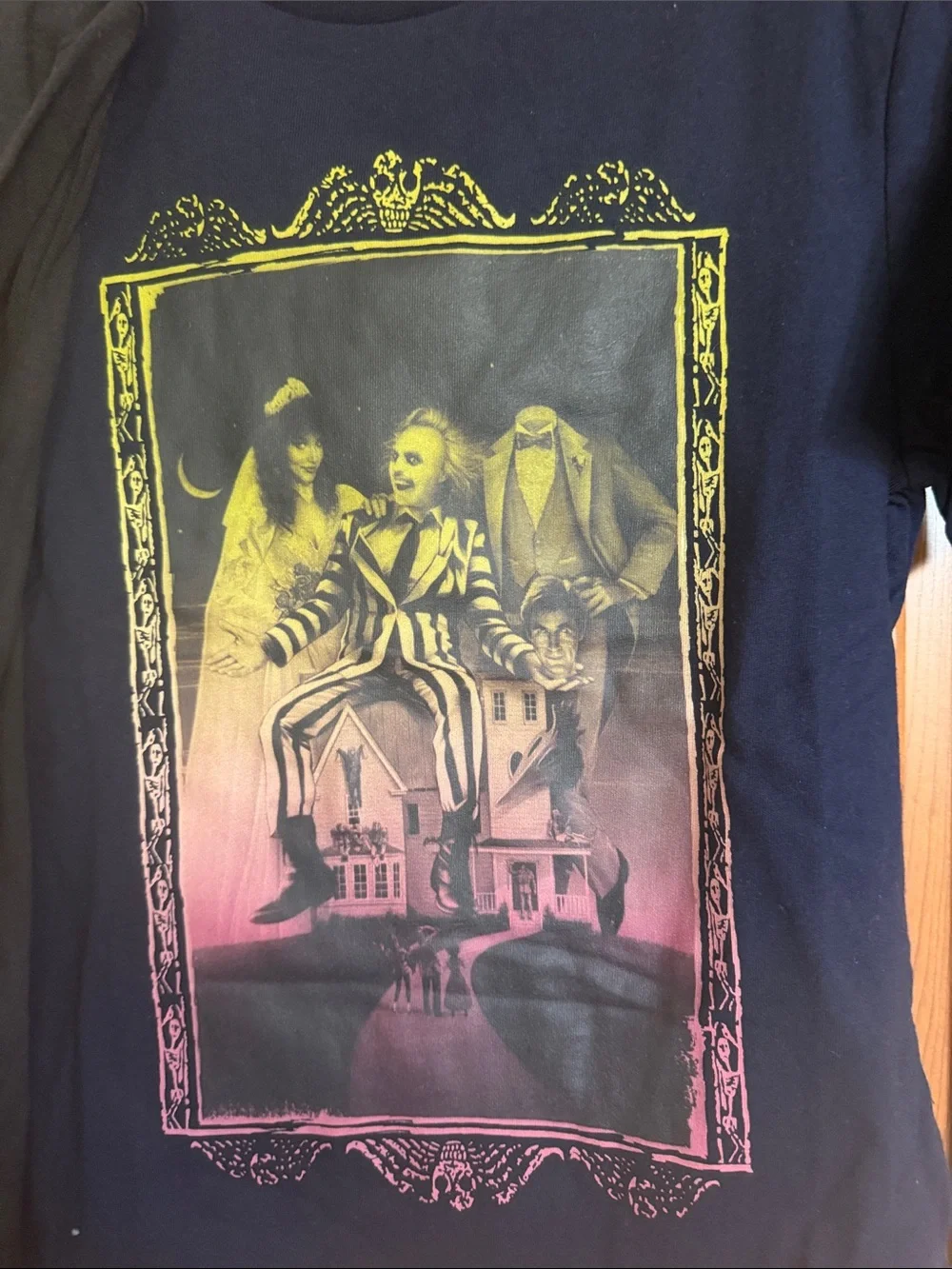 NWT Gap short sleeve Halloween shirts. Beetlejuice & skateboarding skeletons M8